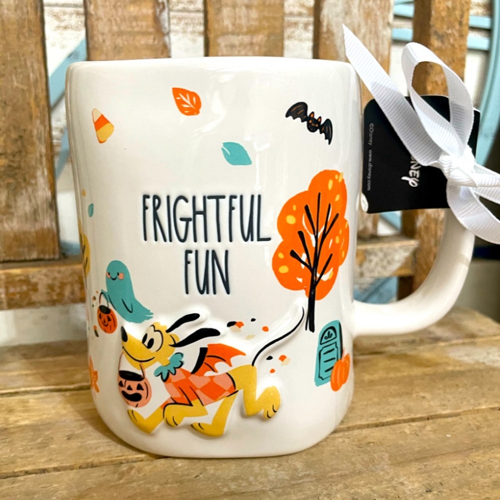 Disney Rae Dunn Pluto FRIGHTFUL FUN” Halloween Mug New